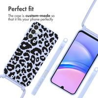 imoshion Siliconen design hoesje met koord Samsung Galaxy A15 (5G/4G) - Animal Lila