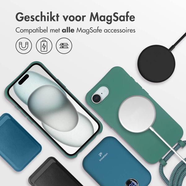 imoshion Color Backcover met afneembaar koord MagSafe Apple iPhone 16e - Donkergroen