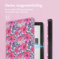 imoshion Design Slim Hard Case Bookcase Kobo Clara HD - Flower Watercolor