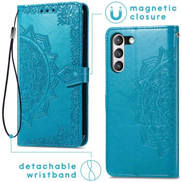 imoshion Mandala Bookcase Samsung Galaxy S21 FE - Turquoise