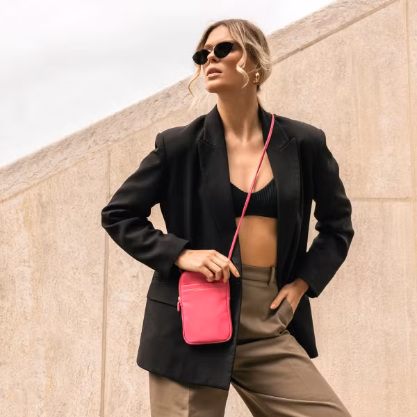 Selencia Telefoontasje Crossbody Sports - Kunstleer - Roze