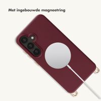 Selencia Rivièra MagSafe Backcover met afneembare haakjes Samsung Galaxy S25 / S24 - Bold Burgundy
