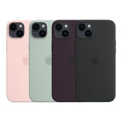 Apple 4 Pack Silicone Backcover MagSafe iPhone 14 Plus - Chalk Pink + Succulent + Elderberry + Midnight