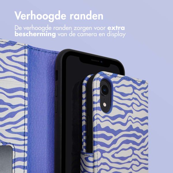 imoshion Design Bookcase iPhone Xr - White Blue Stripes