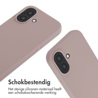 imoshion Siliconen hoesje met koord iPhone 16 - Sand Pink