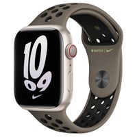 Apple Nike Sport Band Apple Watch Series 1 t/m 11 / SE / Ultra (44/45/46/49 mm) - Olive Grey / Black