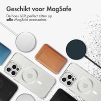 imoshion Clear Glitter Backcover met MagSafe Apple iPhone 16 Pro Max - Zilver