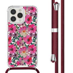 imoshion Design hoesje met koord Apple iPhone 15 Pro - Flower Water