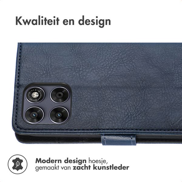 imoshion Luxe Bookcase Motorola Moto G77 - Donkerblauw