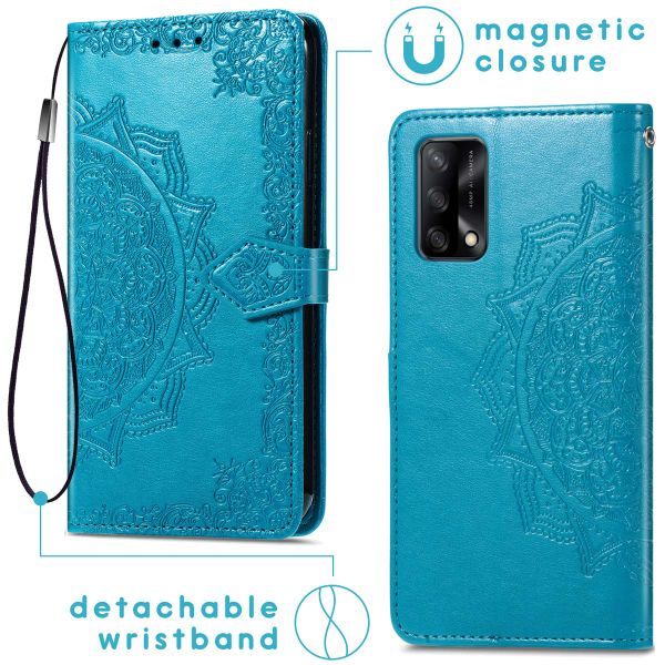 imoshion Mandala Bookcase Oppo A74 (4G) - Turquoise