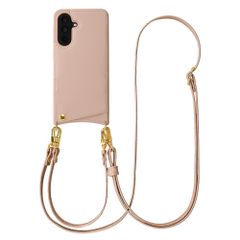 Selencia Nova Telefoonhoes met Koord en Pashouder Samsung Galaxy A56 - Dusty Rose