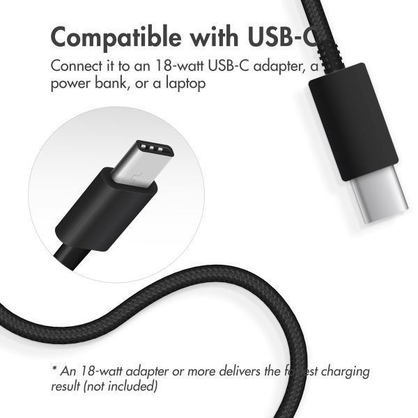 Accezz Wireless Charger USB-C - MagSafe Wireless Charger - 1 Metre - Black