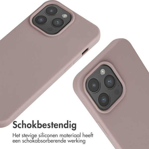 imoshion Siliconen hoesje met koord iPhone 15 Pro Max - Sand Pink