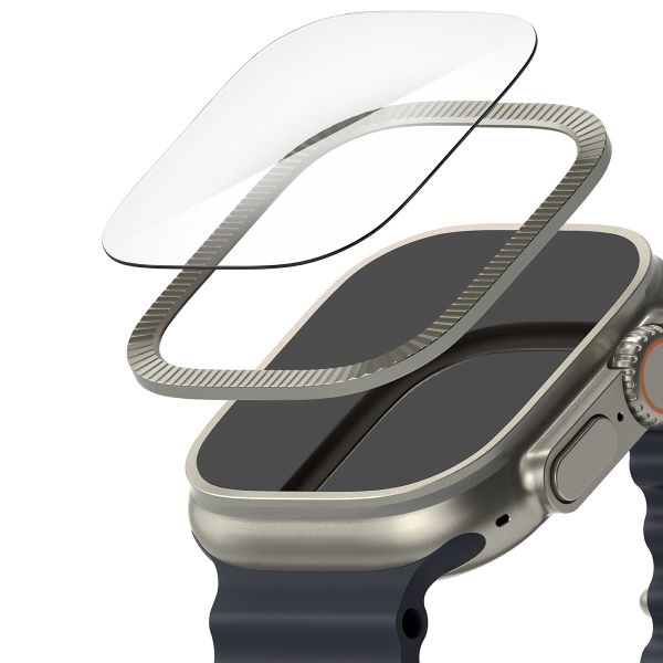 Ringke Bezel Styling + Screenprotector Apple Watch Ultra (2) - 49 mm - Fluted Titanium