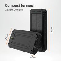 imoshion Solar Powerbank met Zonnepaneel - Quick Charge en Power Delivery - 10.000 mAh - Zwart