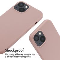 imoshion Silicone Case with Strap Apple iPhone 13 - Sand Pink