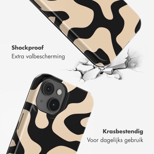 Selencia Vivid Backcover met MagSafe Apple iPhone 14 - Art Wave Black