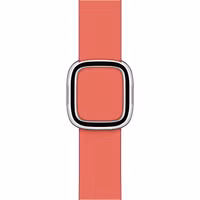 Apple Leather Band Modern Buckle Apple Watch Series 1 t/m 9 / SE (38/40/41 mm) | Series 10 / 11 (42 mm) - Maat L - Pink Citrus