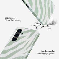 Selencia Vivid Tough Backcover Samsung Galaxy S24 - Colorful Zebra Sage Green