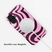 Selencia Vivid Backcover met MagSafe Apple iPhone 17 - Wavy Swirl Pink Plum