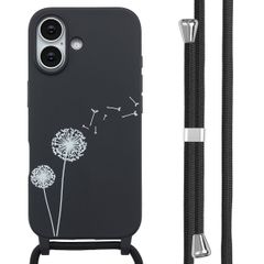 imoshion Siliconen design hoesje met koord Apple iPhone 17 - Dandelion Black