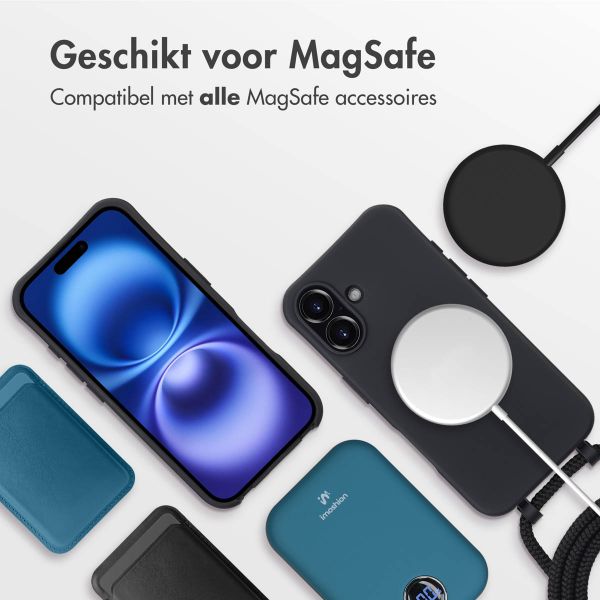 imoshion Color Backcover met afneembaar koord MagSafe iPhone 16 - Black