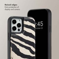 Selencia Nova Phone Case with Cord and Card Holder Apple iPhone 12 (Pro) - Zazzy Zebra