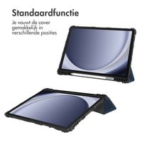 Accezz Rugged Trifold Bookcase Samsung Galaxy Tab A9 Plus - Donkerblauw