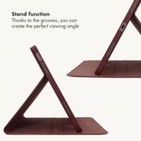 Selencia Croco Bookcase Apple iPad Air 11 inch (2026) M4 / (2025) M3 / (2024) M2 / Air 5 (2022) / Air 4 (2020) - Burgundy