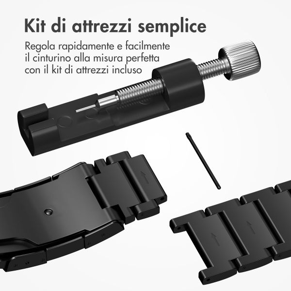 Accezz Mat Titanium bandje Apple Watch | 38/40/41/42 mm - Zwart