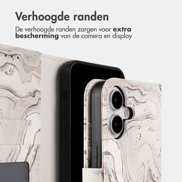 imoshion Design Bookcase Apple iPhone 16 - Sandy Marble