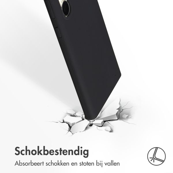 Accezz Liquid Silicone Backcover Samsung Galaxy S23 Ultra - Zwart