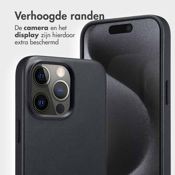 Accezz Leather Bookcase 2-in-1 met MagSafe Apple iPhone 15 Pro Max - Onyx Black