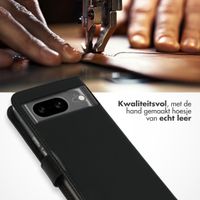 Selencia Echt Leren Bookcase Google Pixel 8 - Zwart