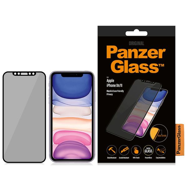 PanzerGlass Case Friendly Privacy Anti-Bacterial Screenprotector Apple iPhone 11 / Apple iPhone Xr