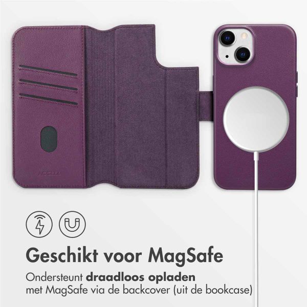 Accezz Leather Bookcase 2-in-1 met MagSafe Apple iPhone 14 - Heath Purple