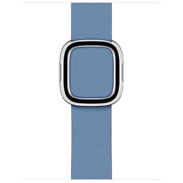 Apple Leather Band Modern Buckle Apple Watch Series 1-9 / SE - 38/40/41 mm / Series 10 - 42 mm - Maat S - Blauw