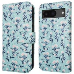 imoshion Design Bookcase Google Pixel 8a - Blue Flowers