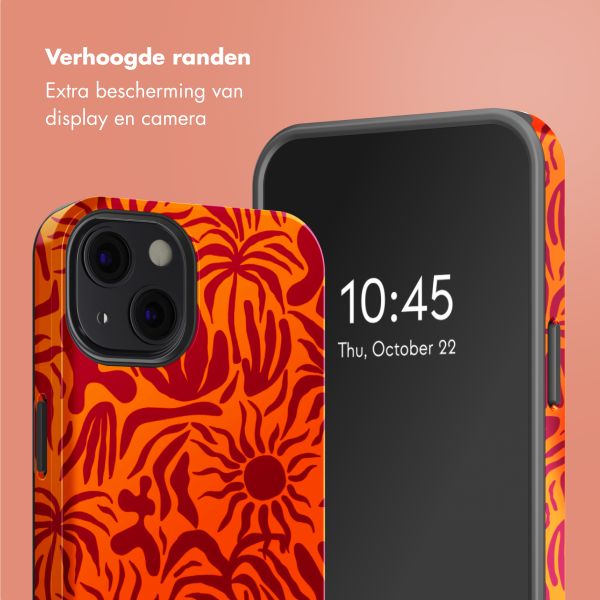 Selencia Vivid Tough Backcover met MagSafe iPhone 13 - Tropical Vibes Apricot