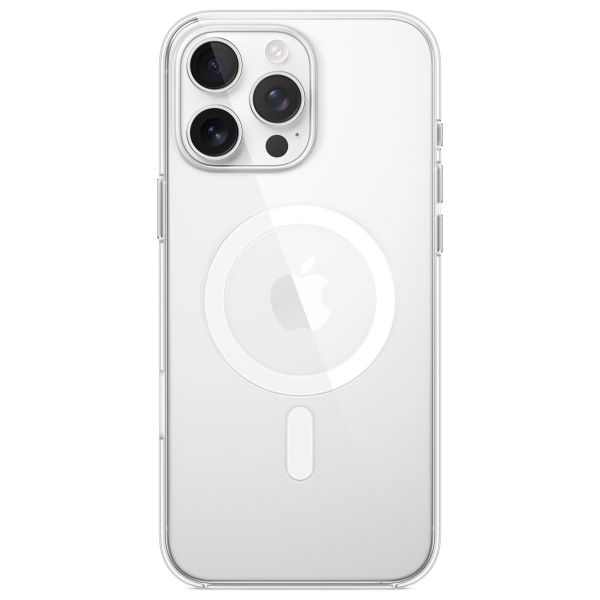 Apple Clearcase voor de Apple iPhone 16 Pro Max + Apple MagSafe Draadloze Oplader 25W - 1 meter
