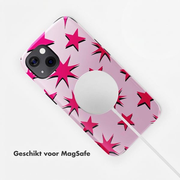 Selencia Vivid Backcover met MagSafe Apple iPhone 13 - Stars Rubine Red Light Pink