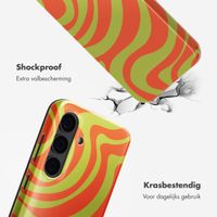 Selencia Vivid Tough Backcover Samsung Galaxy S24 - Wavy Swirl Orange Fern