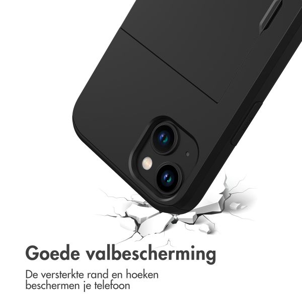 imoshion Backcover met pasjeshouder Apple iPhone 15 Plus - Zwart