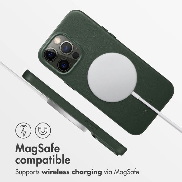Accezz Leather Back Cover with MagSafe Apple iPhone 14 Pro Max - Cedar Green