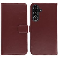 Selencia Echt Leren Bookcase Samsung Galaxy S25 FE - Burgundy
