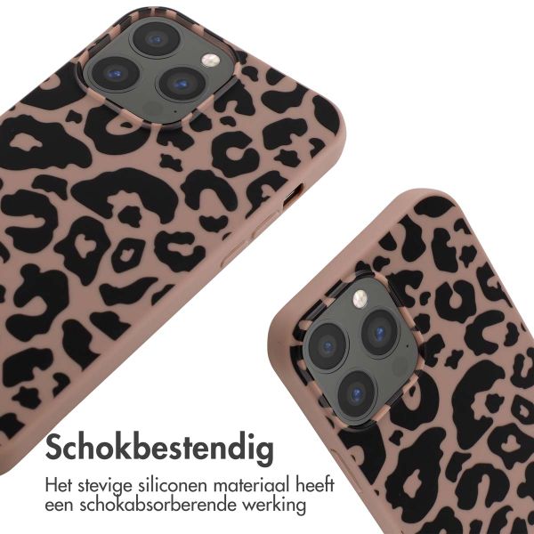 imoshion Siliconen design hoesje met koord iPhone 13 Pro Max - Animal Pink