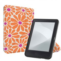 imoshion Design Vouwbare Bookcase Kobo Clara Colour / BW - Orange Flowers Connect