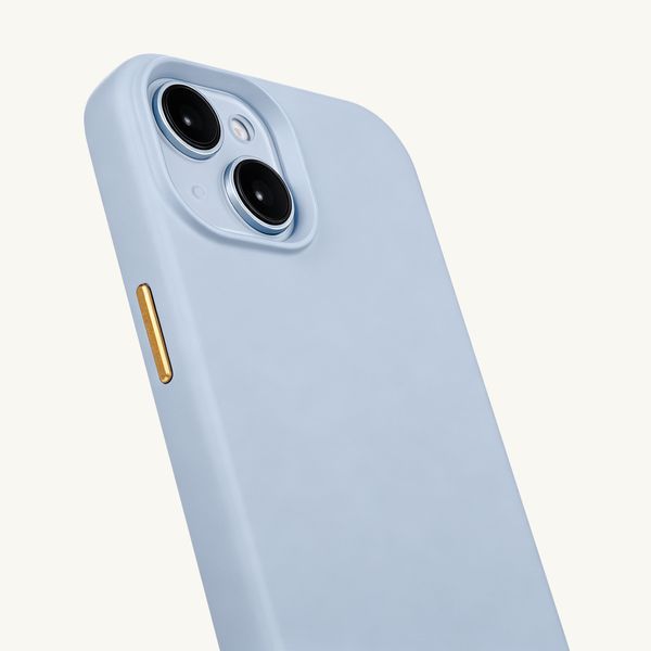 Selencia Rivièra MagSafe Backcover met afneembare haakjes Apple iPhone 15 - Powder Blue