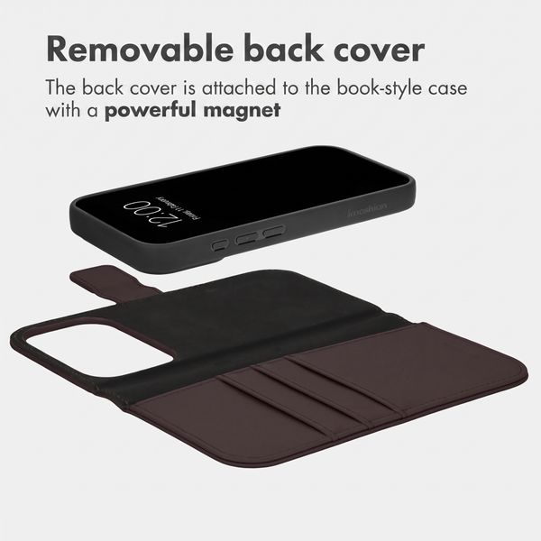 imoshion Detachable 2-in-1 Luxury Bookcase Apple iPhone 18 Pro Max / 17 Pro Max - Brown