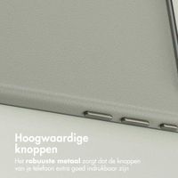 Accezz MagSafe Leather Backcover Apple iPhone Air - Light Grey